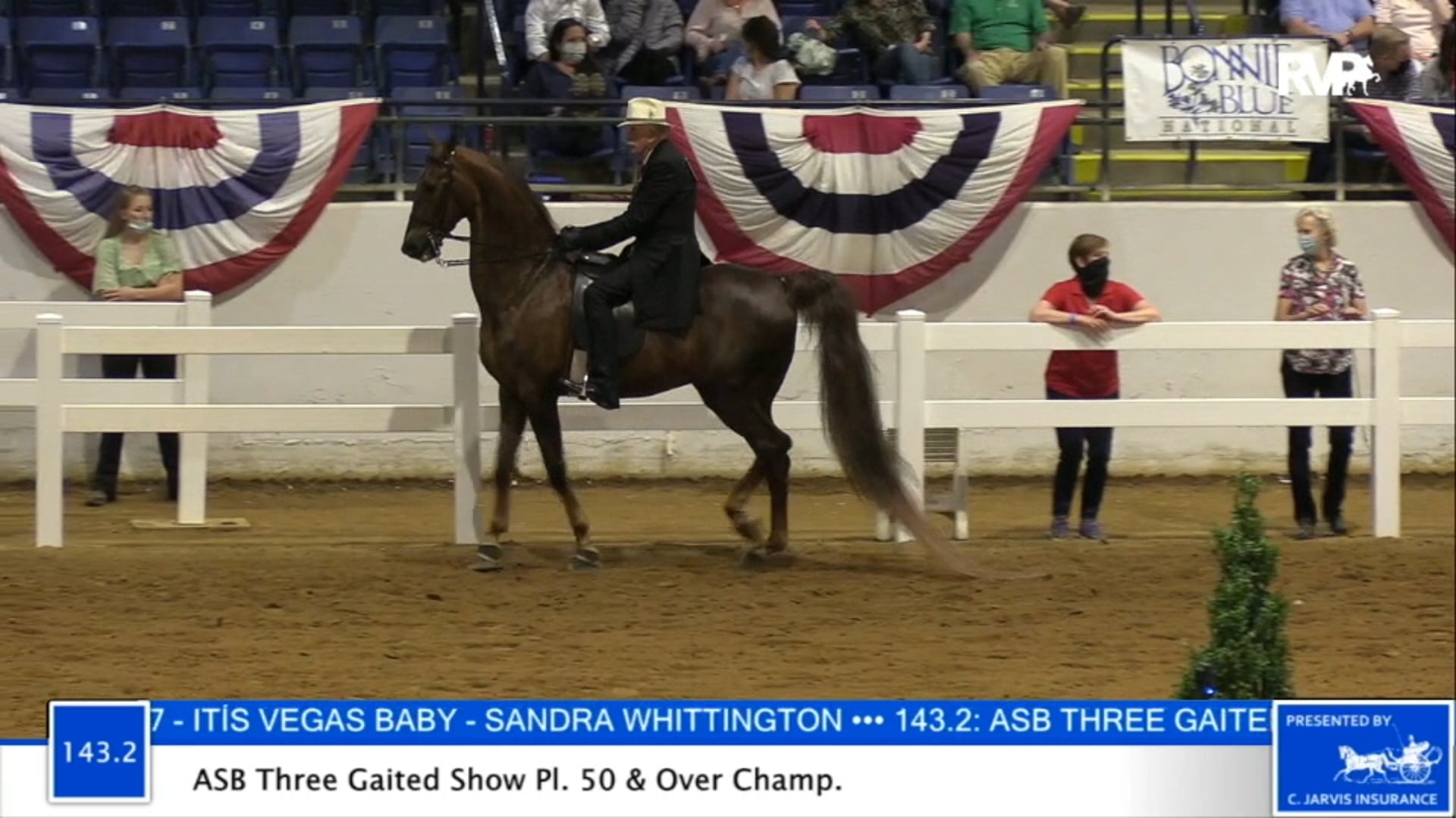 2020 BB - Class 143.2 ASB Three Gaited Show Pleasure
50 & Over Championship
