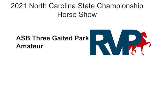NCSC21 - Class 58 - ASB Three Gaited ...