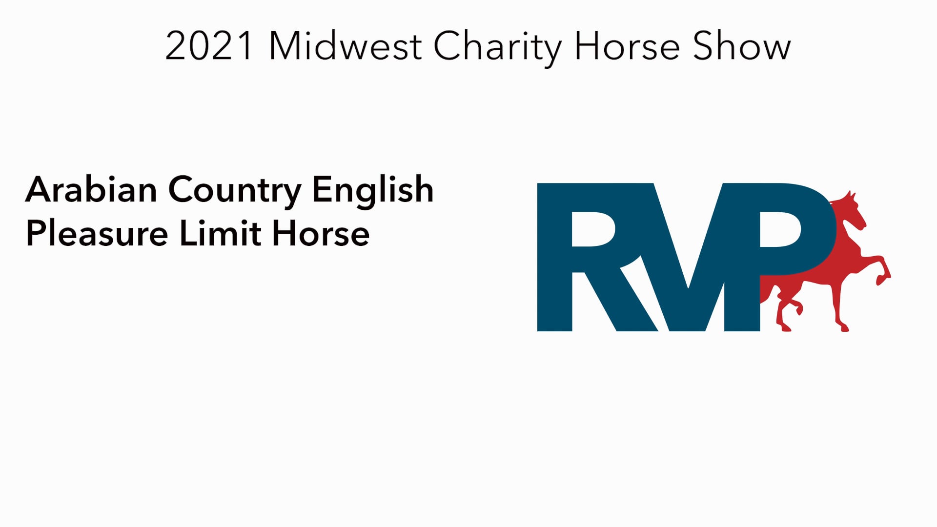 MW21 - Class 58 - Arabian Country English Pleasure Limit Horse