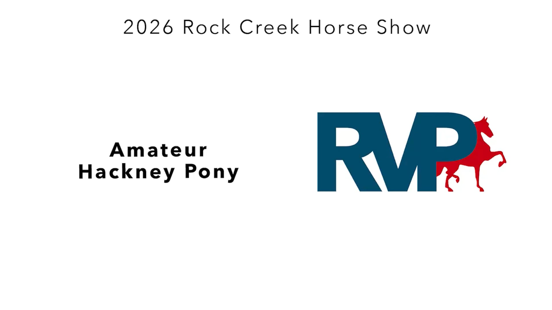 RC26 - Class 63 - Amateur Hackney Pony