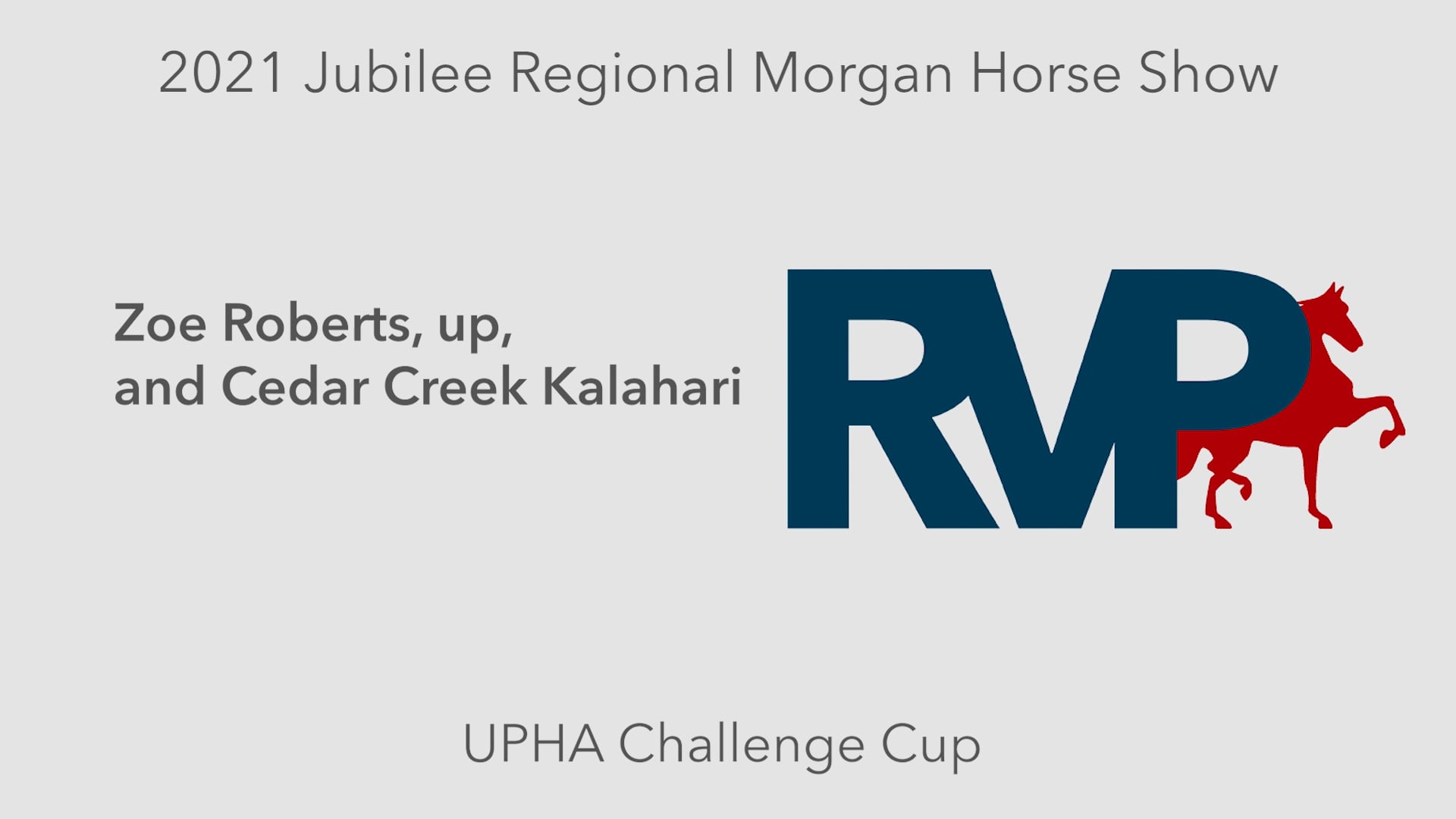 MJ21 - Class 9 - Zoe Roberts, up, and Cedar Creek Kalahari