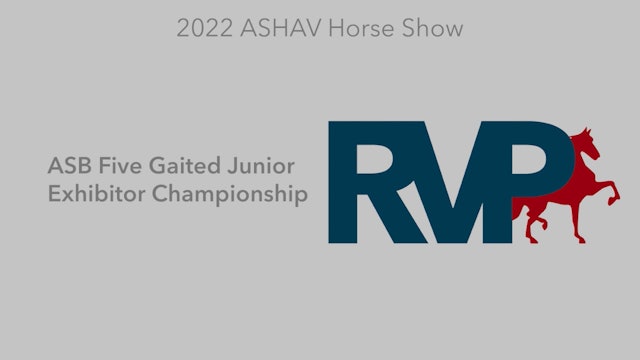 ASHAV22 - Class 114 - ASB Five Gaited Junior Exhibitor Championship