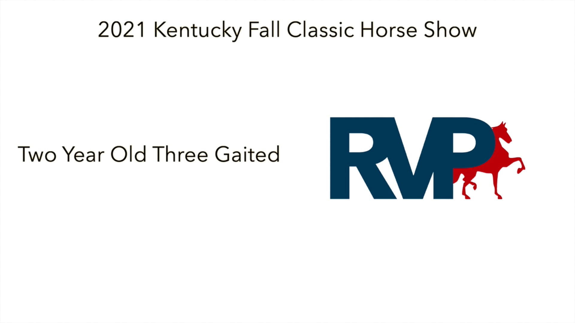 KFC21 - Class 17 - Two Year Old Three Gaited
