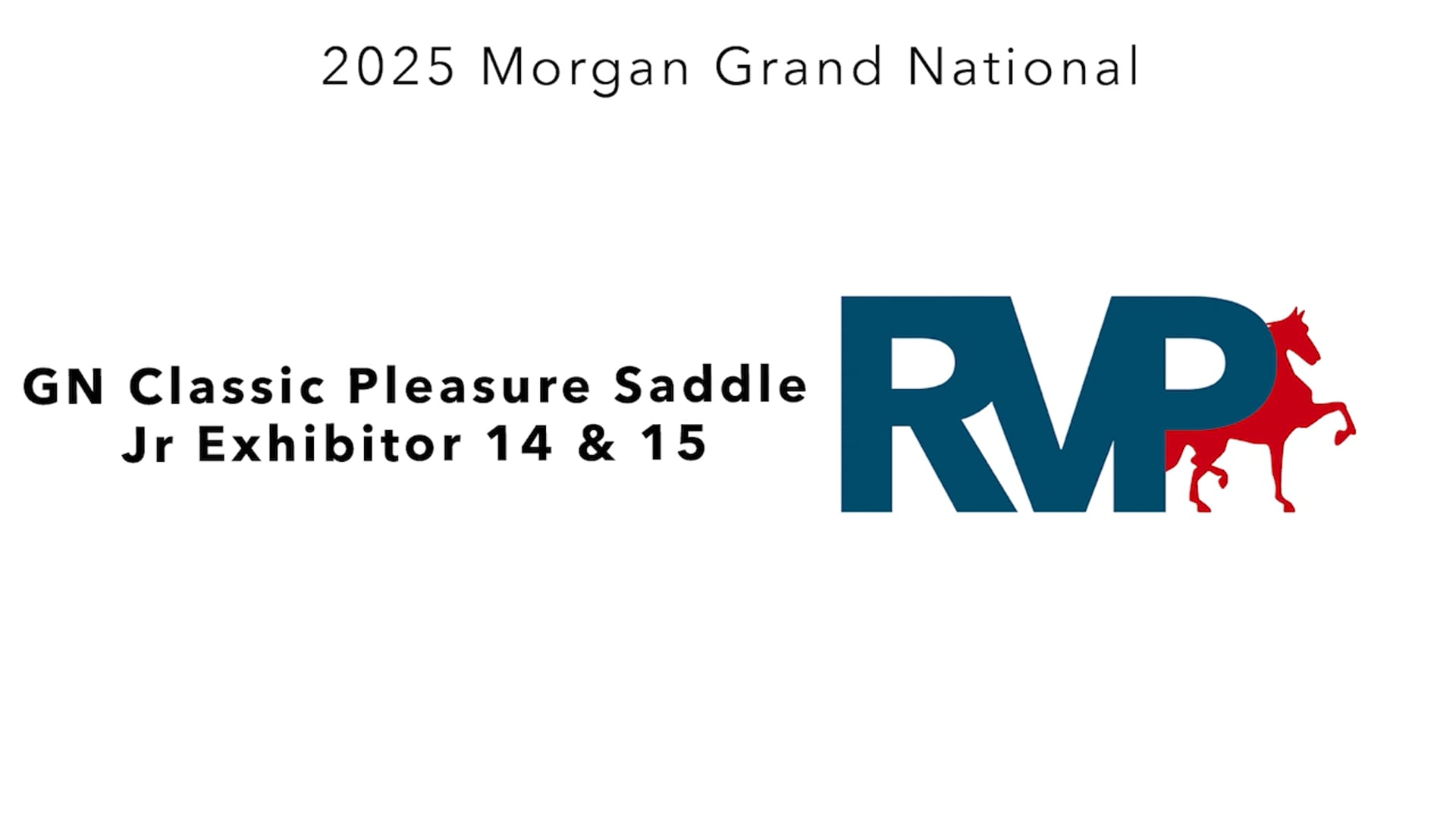MGN25 - Class 394 - GN Classic Pleasure Saddle Jr Exhibitor 14 & 15
