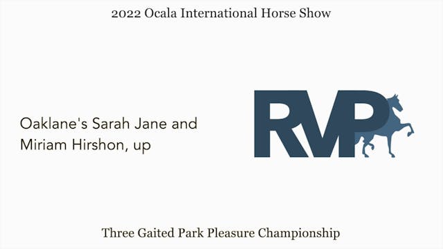 OIHS22 - Class 116 - Oaklane's Sarah ...