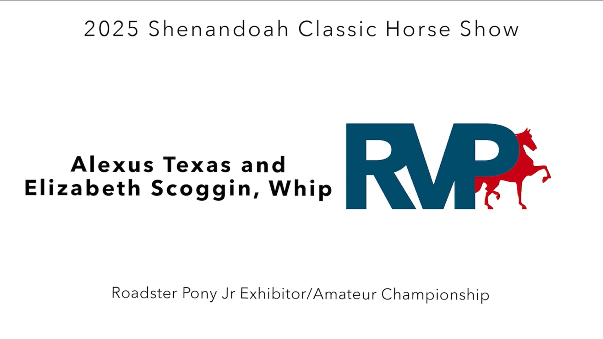 SC25 - Class 83 - Alexus Texas and Elizabeth Scoggin, Whip