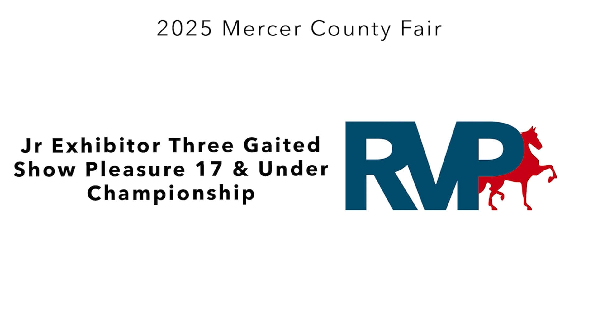 MCF25 - Class 85 - Jr Exhibitor Three Gaited Show Pleasure 17 & Under Championship