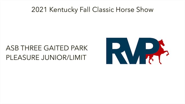 KFC21 - Class 3 - ASB Three Gaited Pa...