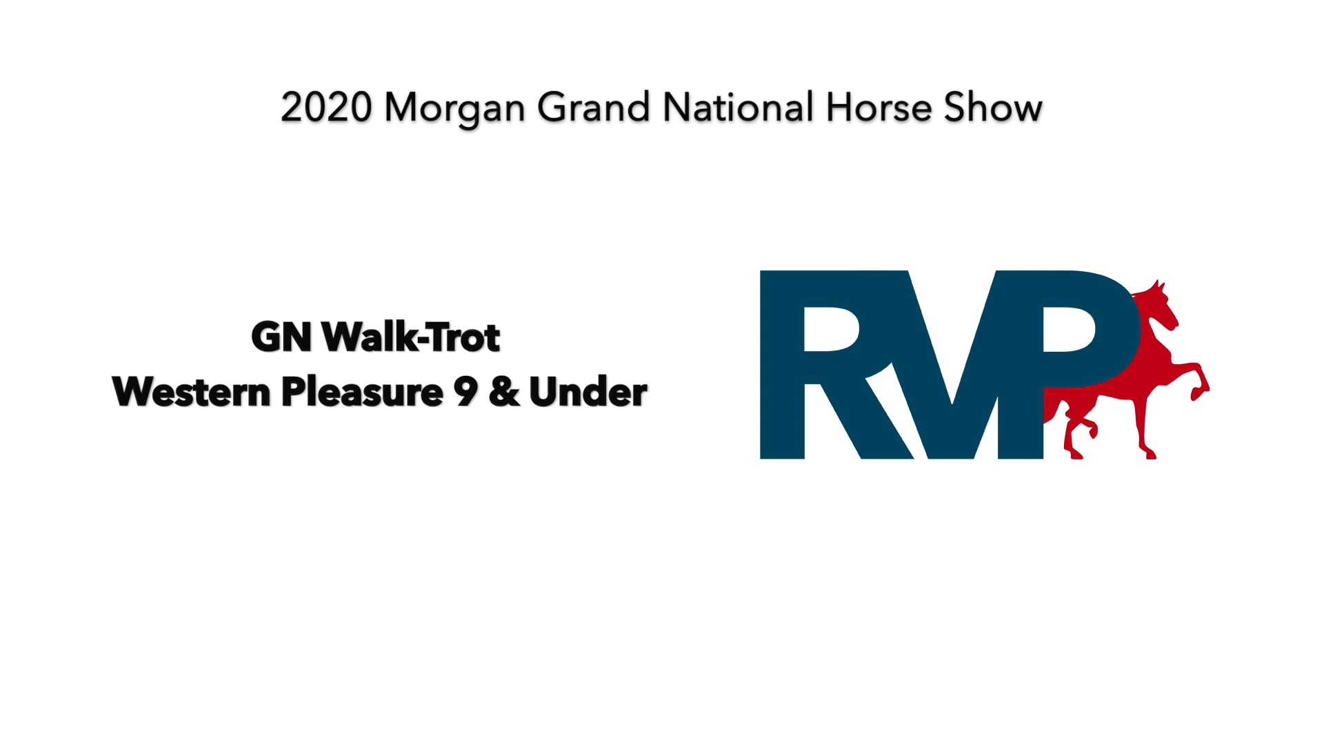 2020 MGN - Class 104 GN Walk-Trot Western Pleasure 9 & Under