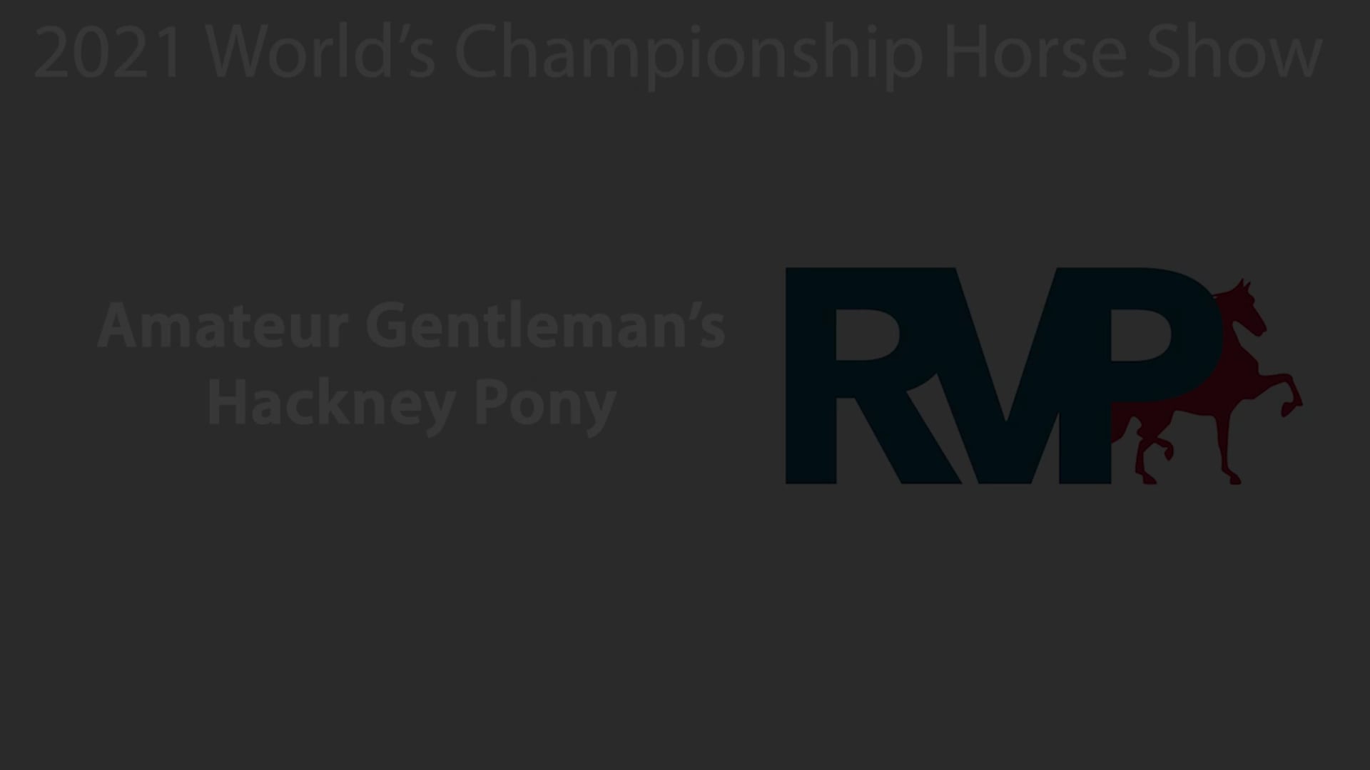 WCHS21 - Class 35 - Amateur Gentleman's Hackney Pony