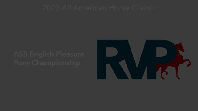 ASHAV23 - Class 95 - ASB English Pleasure Pony Championship