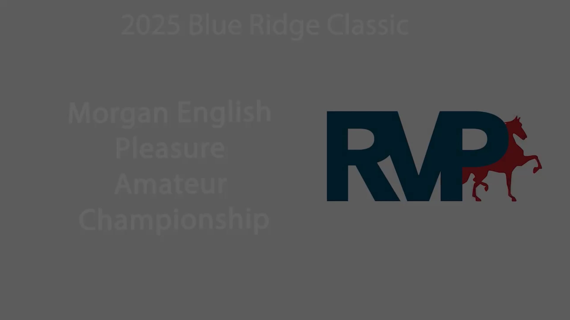 BRC25 - Class 179 - Morgan English Pleasure Amateur Championship
