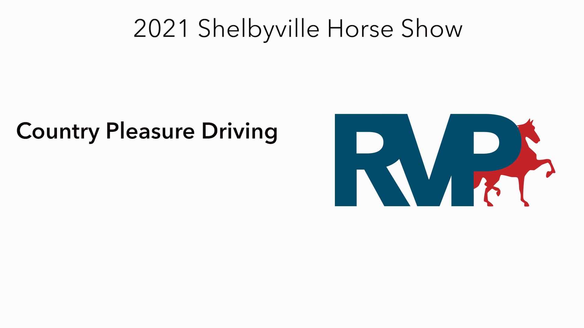 SHS21 - Class 21 -  Country Pleasure Driving