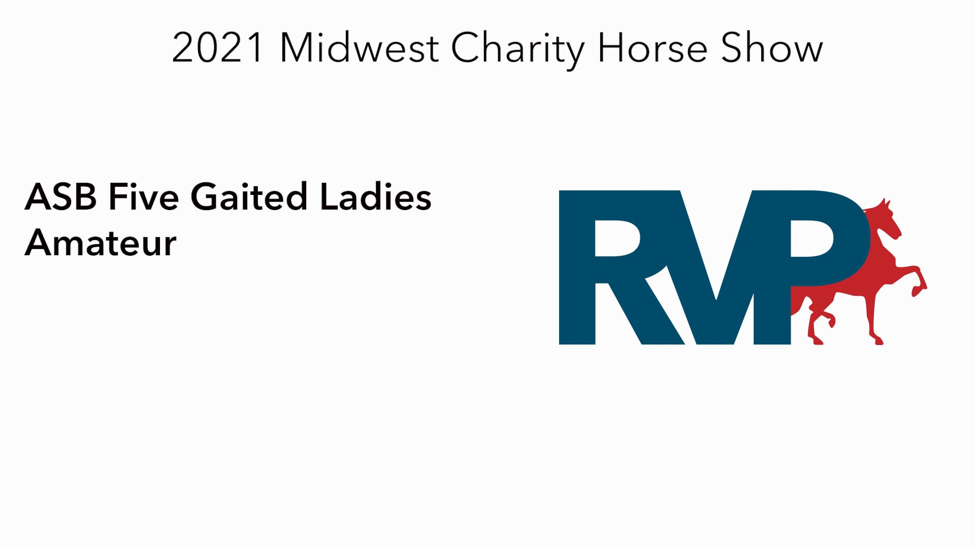 MW21 - Class 39 - ASB Five Gaited Ladies Amateur