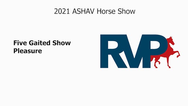 ASHAV21 - Class 2 - Five Gaited Show ...