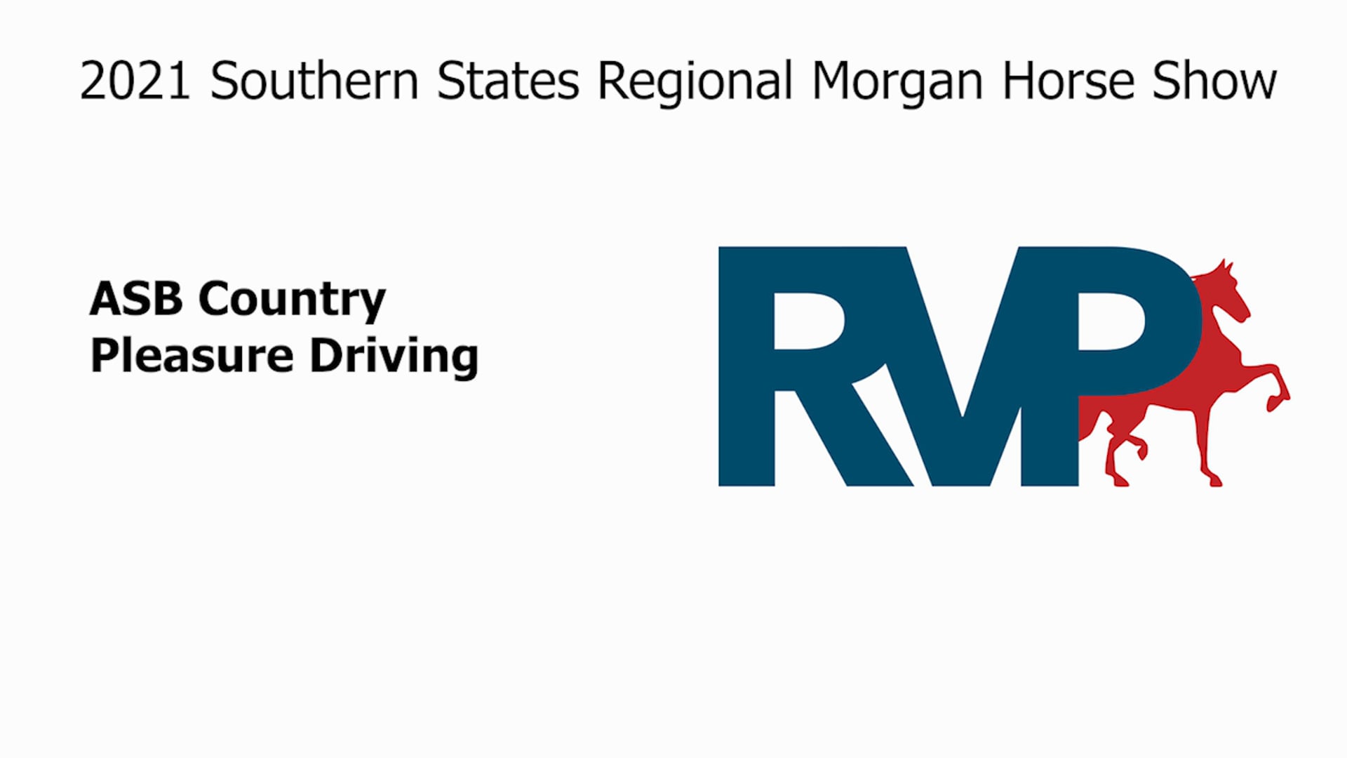 SS21 - Class 29 - ASB Country Pleasure Driving