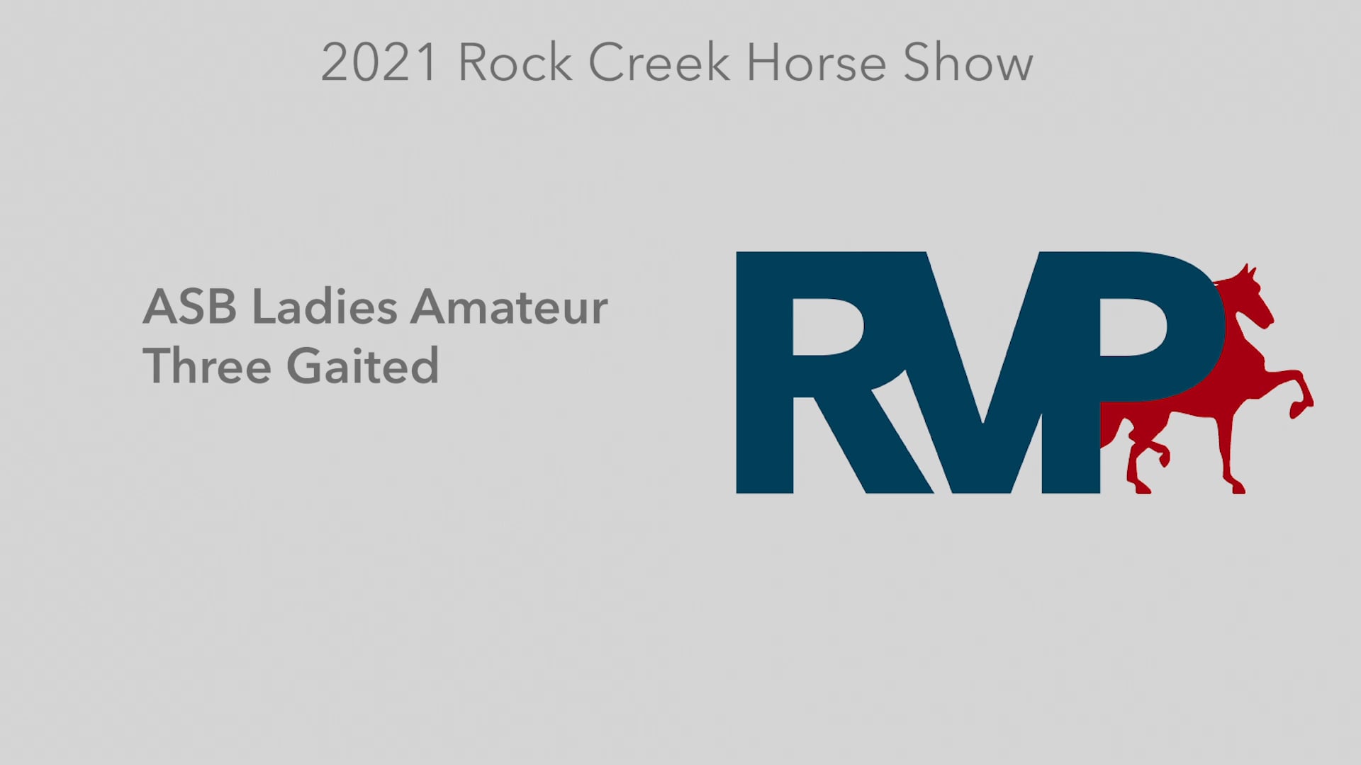 RC21 - Class 5 - ASB Ladies Amateur Three Gaited