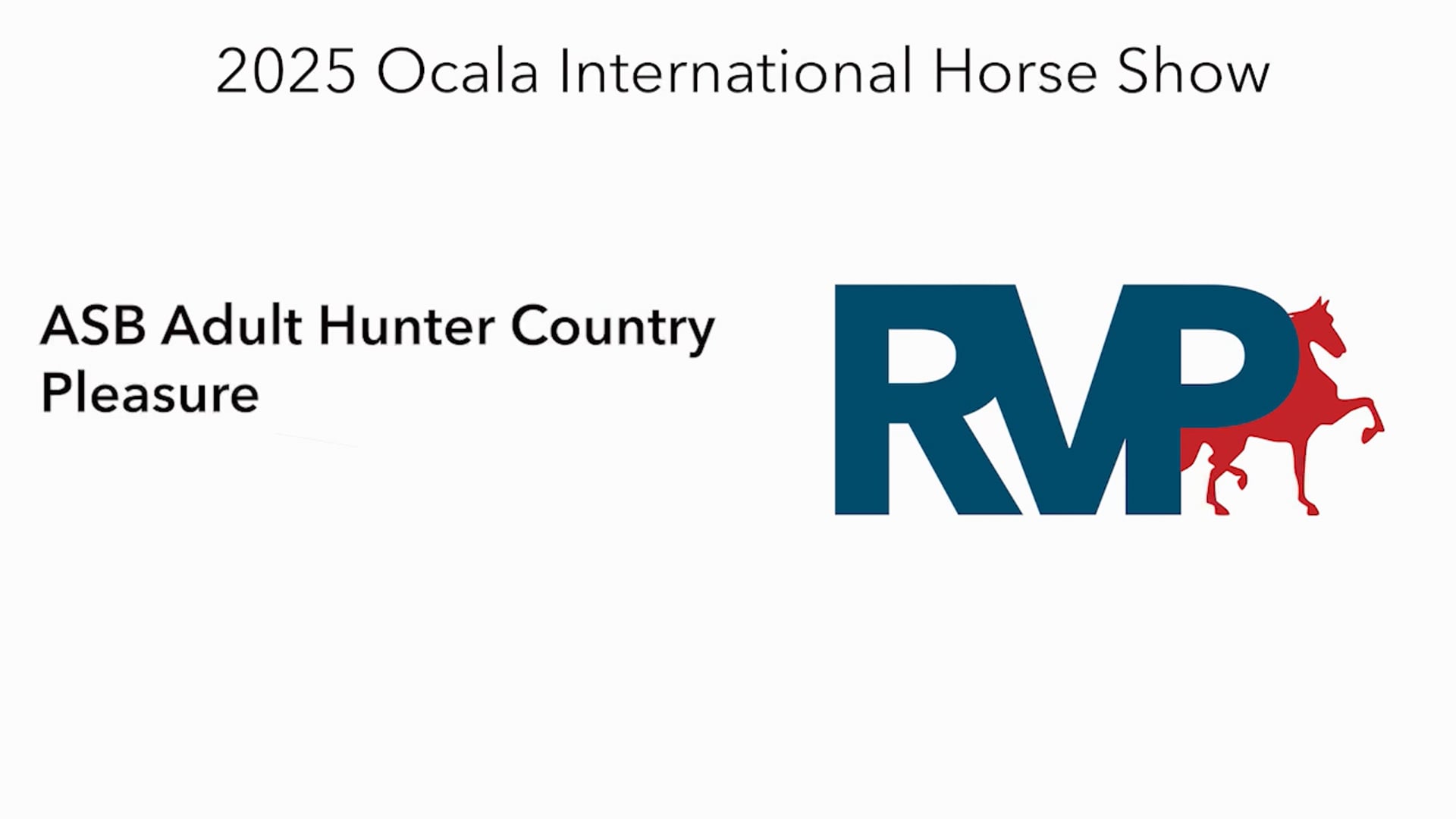 OI25 - Class 28 -  ASB Adult Hunter Country Pleasure