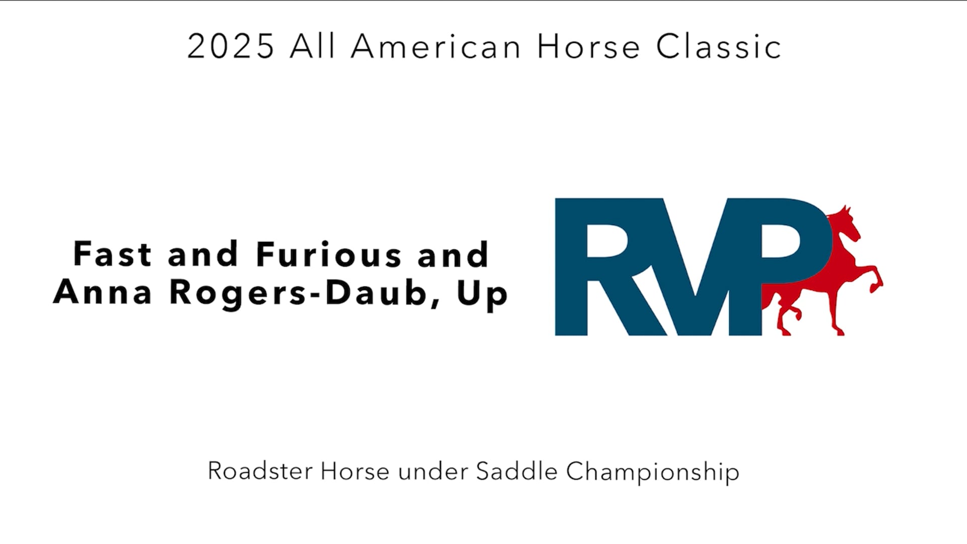 AAC25 - Class 131 - Fast and Furious and Anna Rogers-Daub, Up