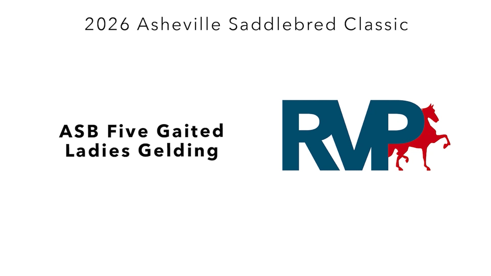 ASC26 - Class 74.1 - ASB Five Gaited Ladies Gelding