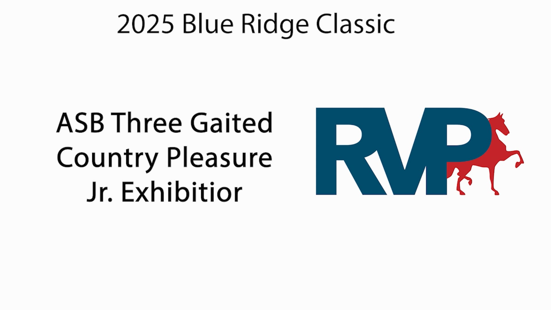BRC25 - Class 122 - ASB Three Gaited Country Pleasure Jr. Exhibitior