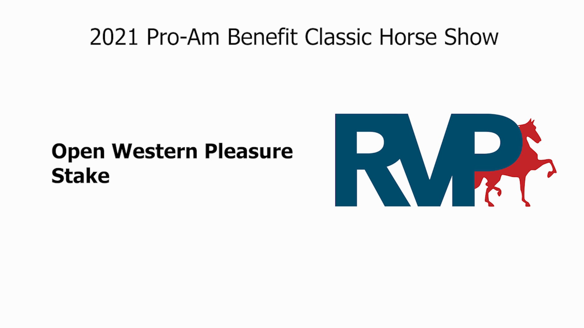 PA21 - Class 61 Open Western Pleasure Stake