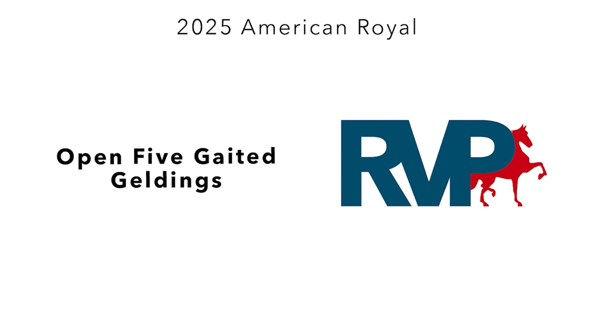 KC25 - Class 69 - Open Five Gaited Geldings