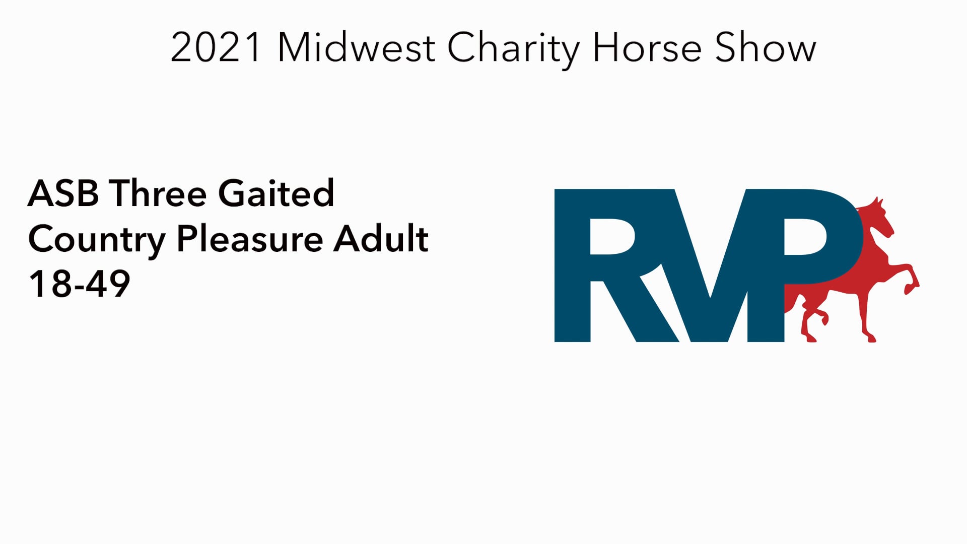 MW21 - Class 106 - ASB Three Gaited Country Pleasure Adult 18-49