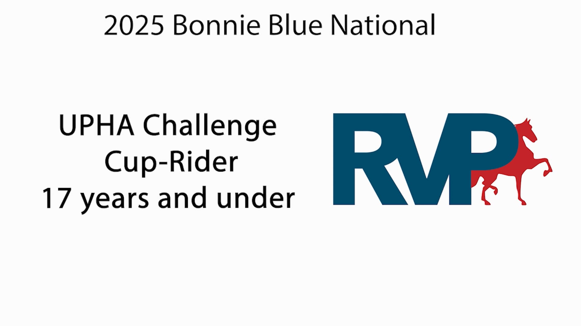 BB25 - Class 98 - UPHA Challenge Cup-Rider 17 years and under