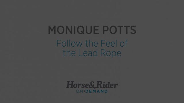 Following the Feel of Your Lead Rope