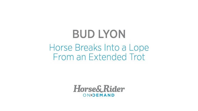 Horse Breaks Into a Lope From an Extended Trot