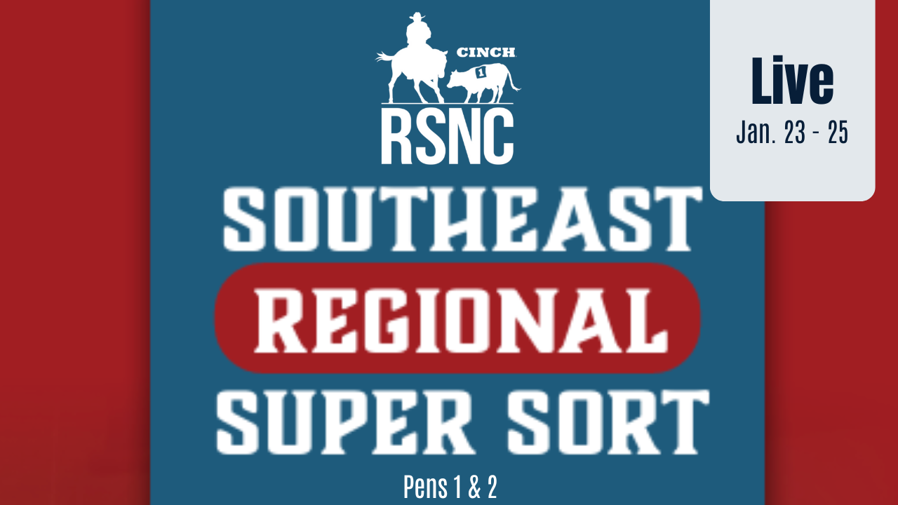 CINCH RSNC Southeast Regional Super Sort | Pens 1 & 2 | January 23-25, 2026