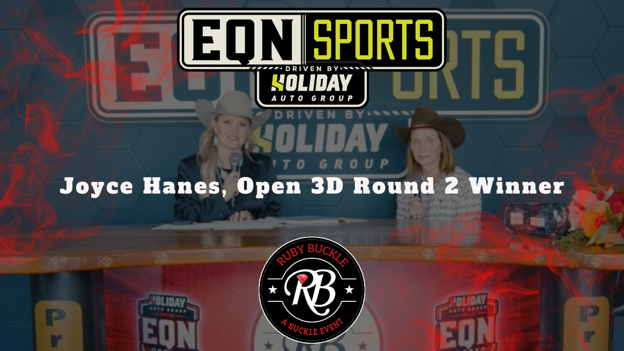Joyce Hanes, Open 3D Rd. 2 Winner | EQN Sports | Ruby Buckle Central