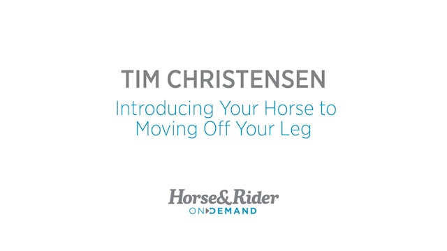 Introducing Your Horse to Moving Off Your Leg