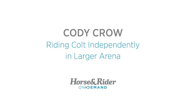 Riding Colt Independently in a Large Arena