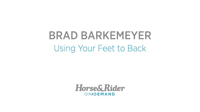 Backing Up:Use Your Feet
