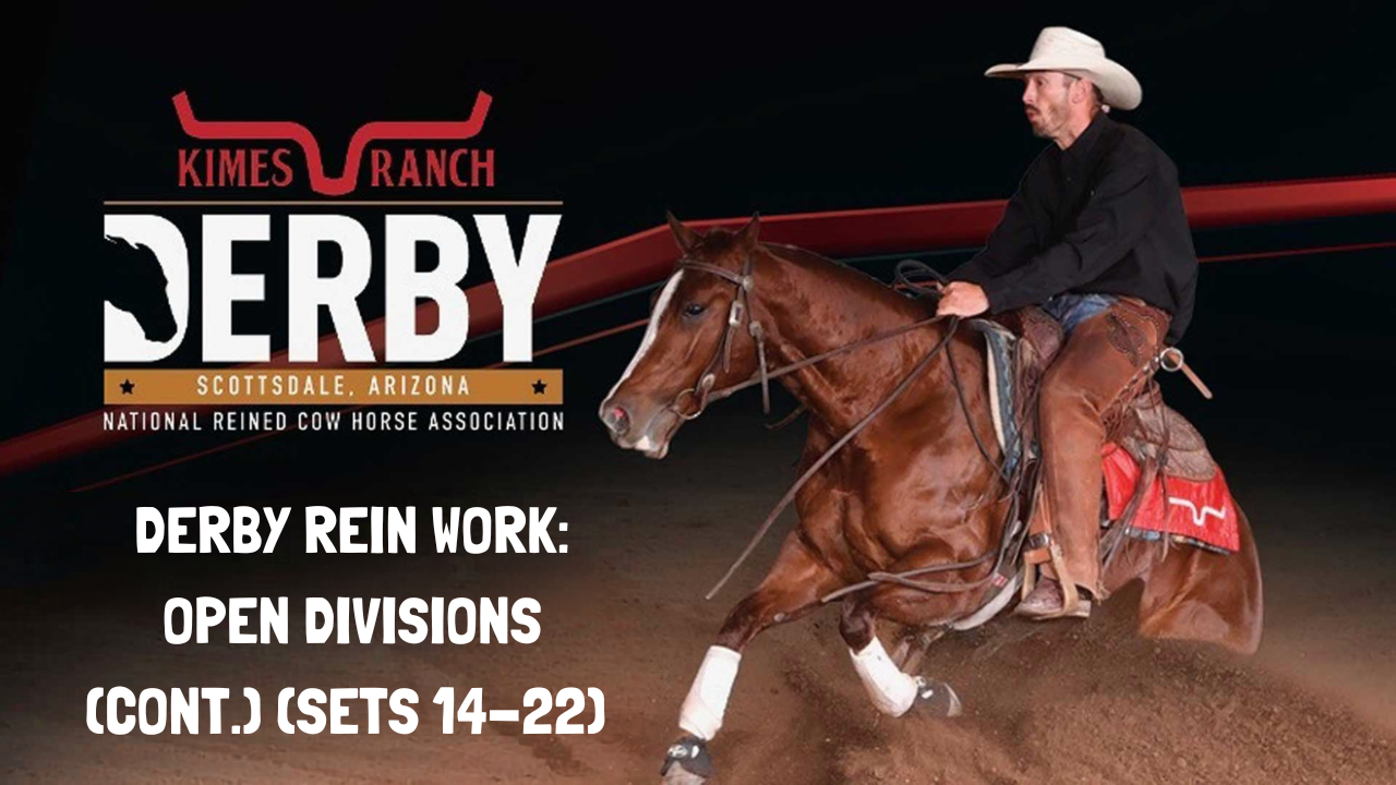 Derby Rein Work: Open Divisions (cont. sets 14-22) | 2026 NRCHA Derby | Equidome