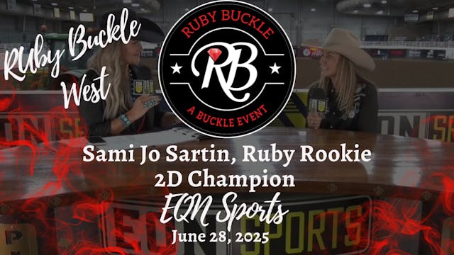 Sami Jo Sartin, Ruby Rookie 2D Champi...