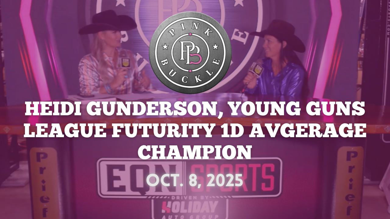 Heidi Gunderson, Young Guns Futurity 1D Avg. Champ | Pink Buckle | Oct. 8, 2025