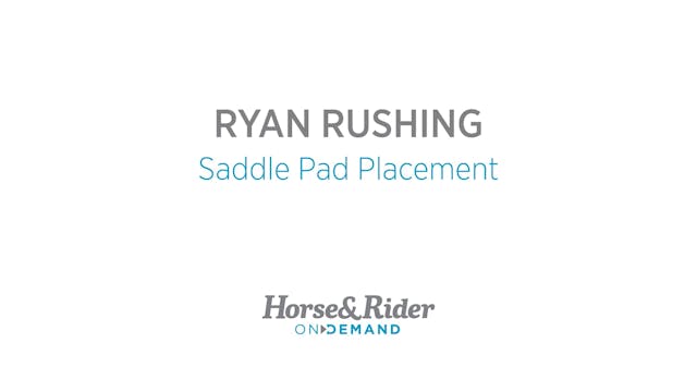 Saddle Pad Placement