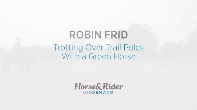 Trotting Over Poles With a Green Horse