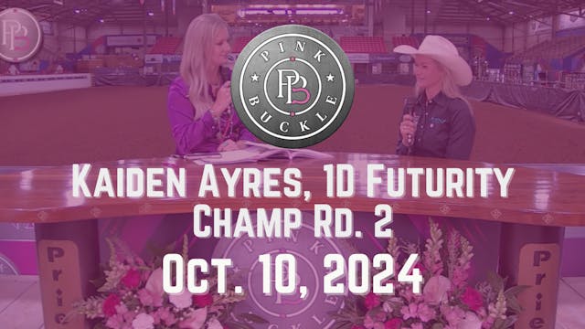 Kaiden Ayres, 1D Futurity Champ Rd. 2...