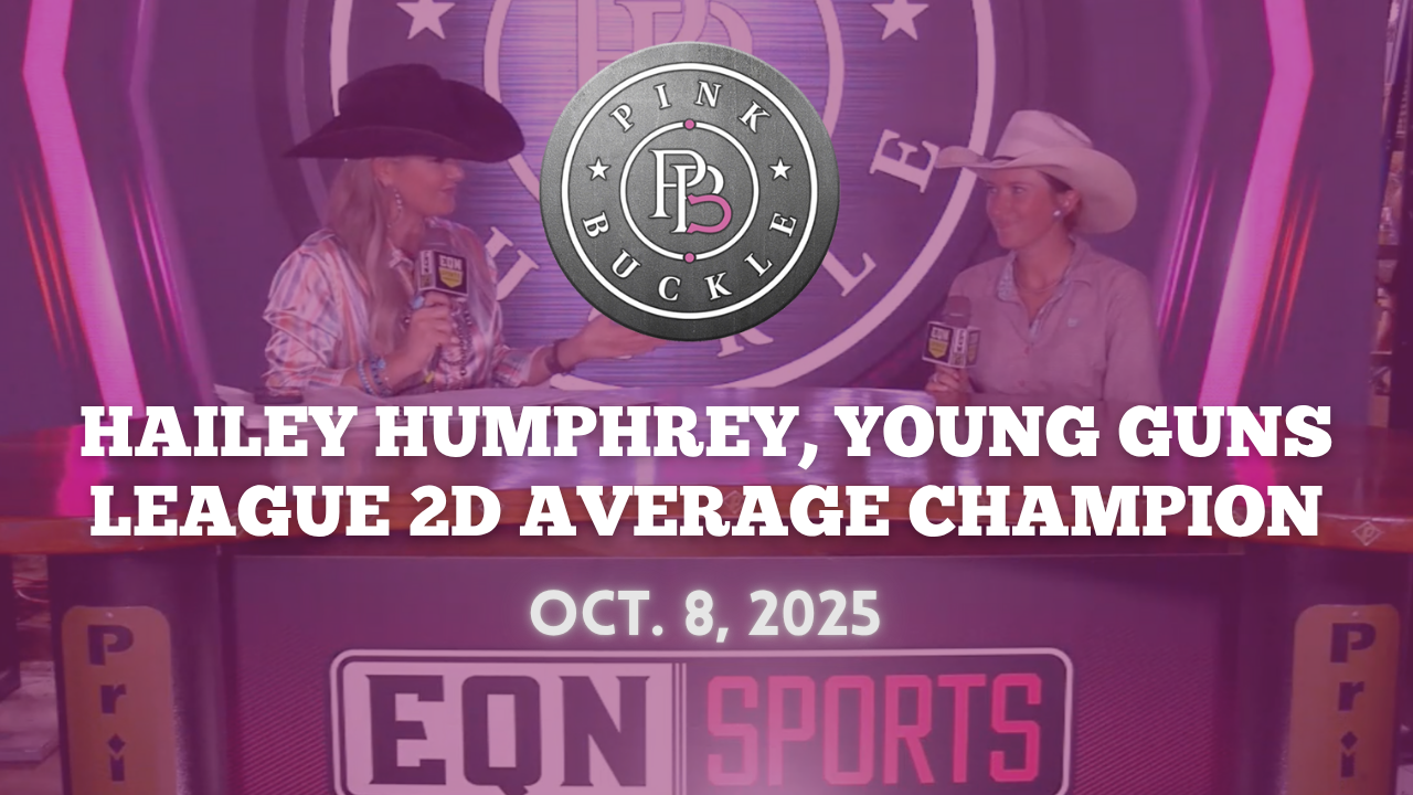 Hailey Humphrey, Young Guns 2D Average Champion | Pink Buckle | Oct. 8, 2025