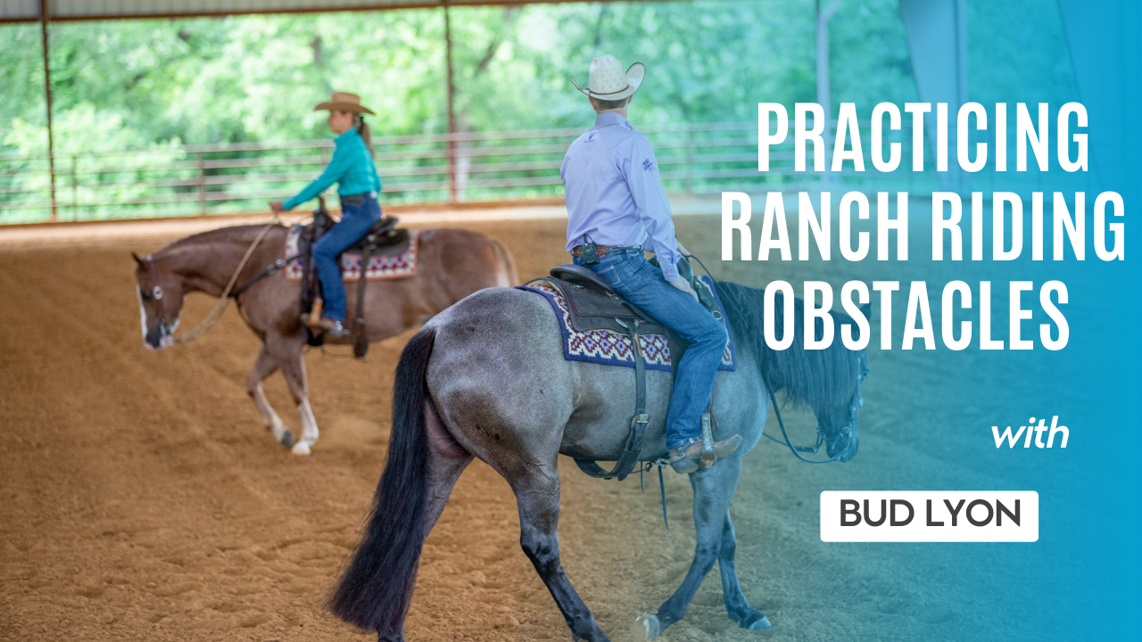 Practicing Ranch Riding Obstacles