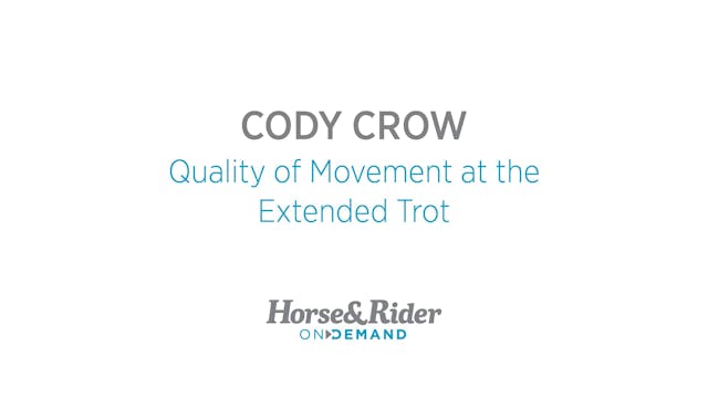 Quality of Movement at the Extended Trot
