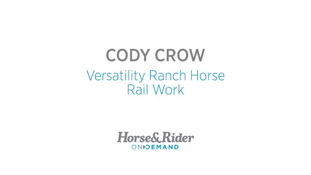 Versatility Ranch Horse Rail Work