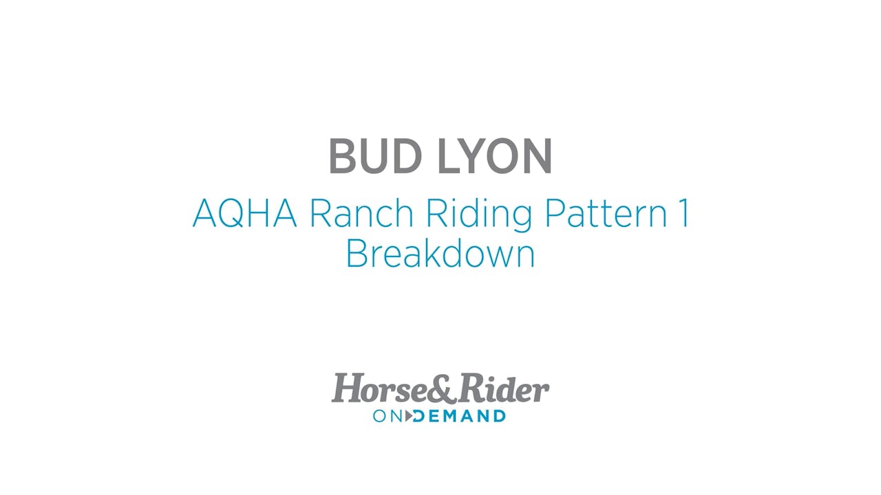 AQHA Ranch Riding Pattern 1 Breakdown RIDE TV