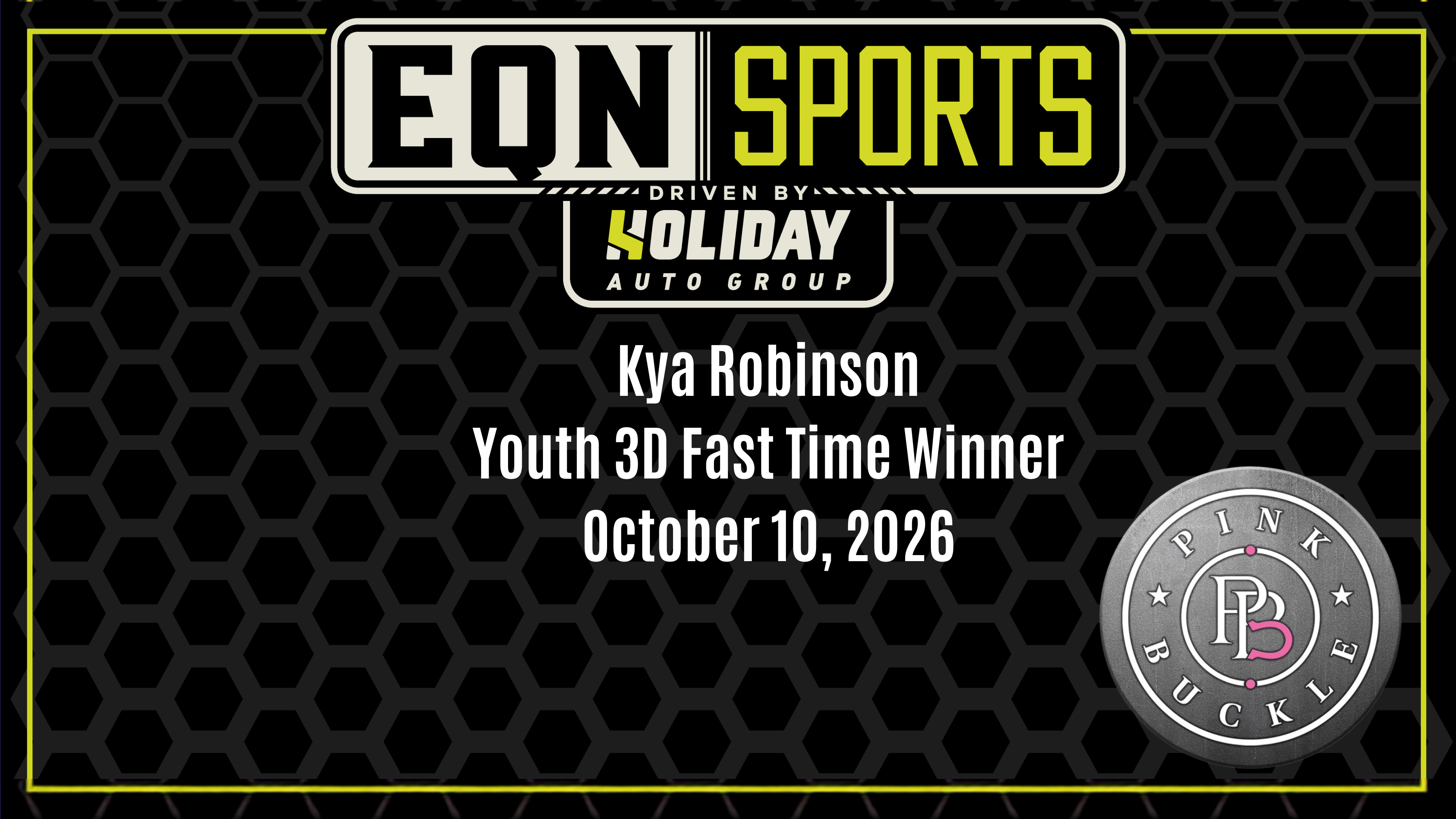 Kya Robinson, Youth 3D Fast Time Winner | Pink Buckle | 10/10/26