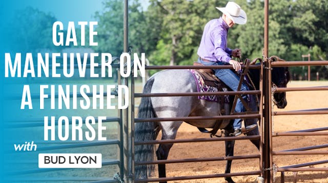 Gate Maneuver On A Finished Horse