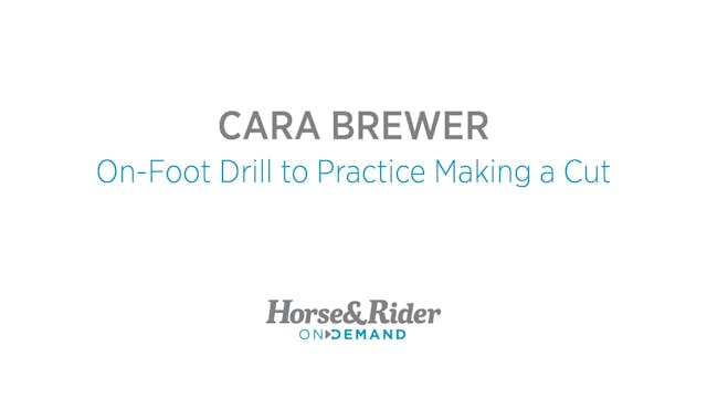 On-Foot Drill to Practice Making a Cut